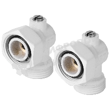 Набор нижнего подключения Royal Thermo угловой раздельный 3/4х3/4ЕК (белый)