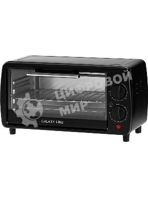 Мини-печь Galaxy Line GL 2625, черный, 8 л, 1000 Вт, таймер на 60 минут, индикатор работы, автоотключение