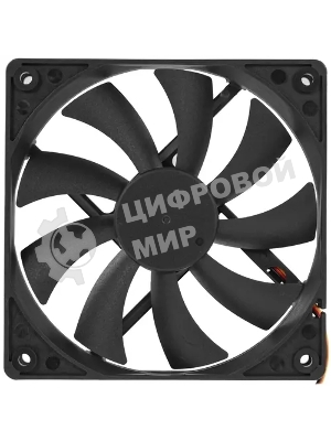 Вентилятор для корпуса 5bites FB12015S-12L3 черный, 120 x 120 x 15 мм, пластик, 1200 об/мин, 27 дБ, 3 pin