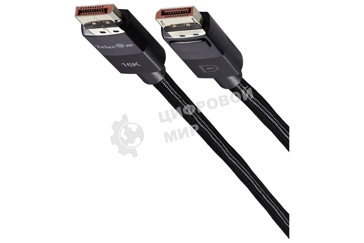 Кабель соединительный Telecom DP-DP 2.1V 80Gbs 16K@60Hz 2м, медь, TCG865-2M