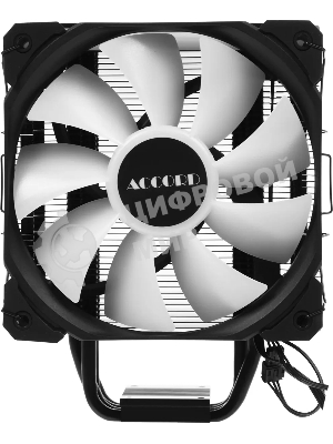 Устройство охлаждения(кулер) Accord ACC-4PS12 ARGb Soc-AM5/AM4/1200/1700/1851 черный 4-pin 37dB Al+Cu 180W 610gr brown box