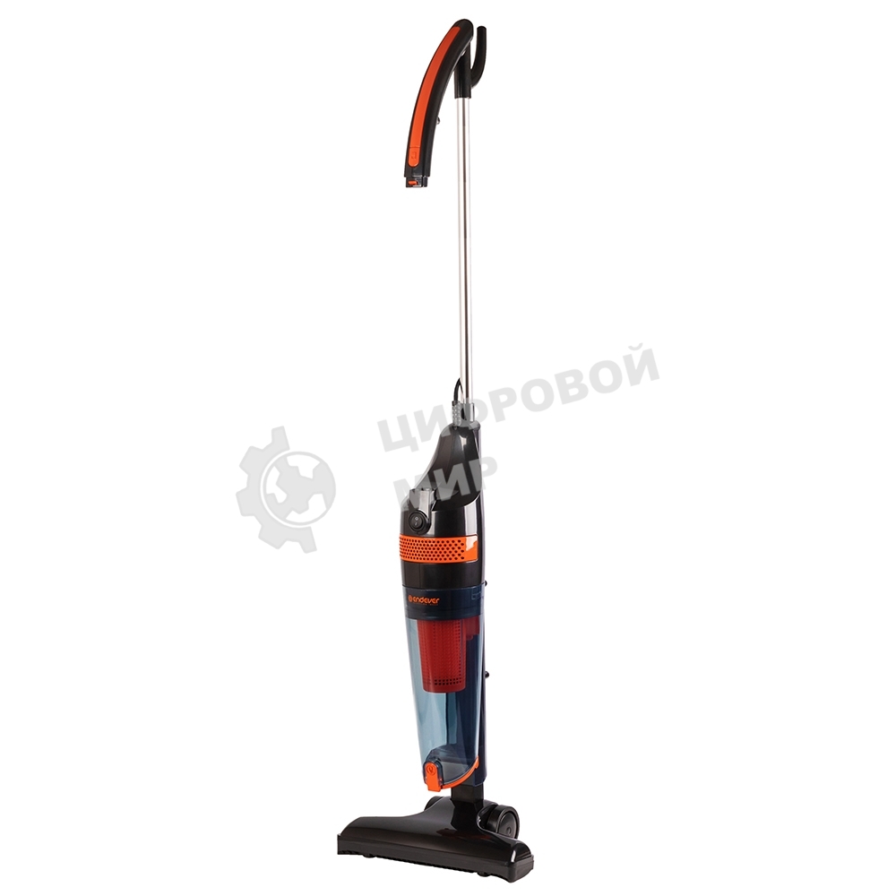 Пылесос вертикальный Endever SkyClean VC-294 черный/оранжевый, питание от сети, 120 Вт, уборка сухая, пылесборник 1.5 л