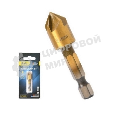 Зенковка конусная под М6 по металлу/дереву/пластику Deli DH-DJZ002-E1 12,4 мм, сталь HSS, угол заточки 90 град., шестигранный хвостовик