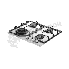 Варочная поверхность Kuppersberg, газ, High-Tech, 60 см, автоматический электроподжиг, газ-контроль, SABAF конфорки, чугунные решетки, WOK конфорка, цвет белое стекло, цвет фурнитуры белый