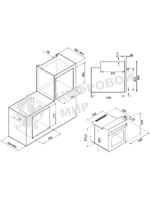 Духовой шкаф электрический Krona LINDE 45 WH белый