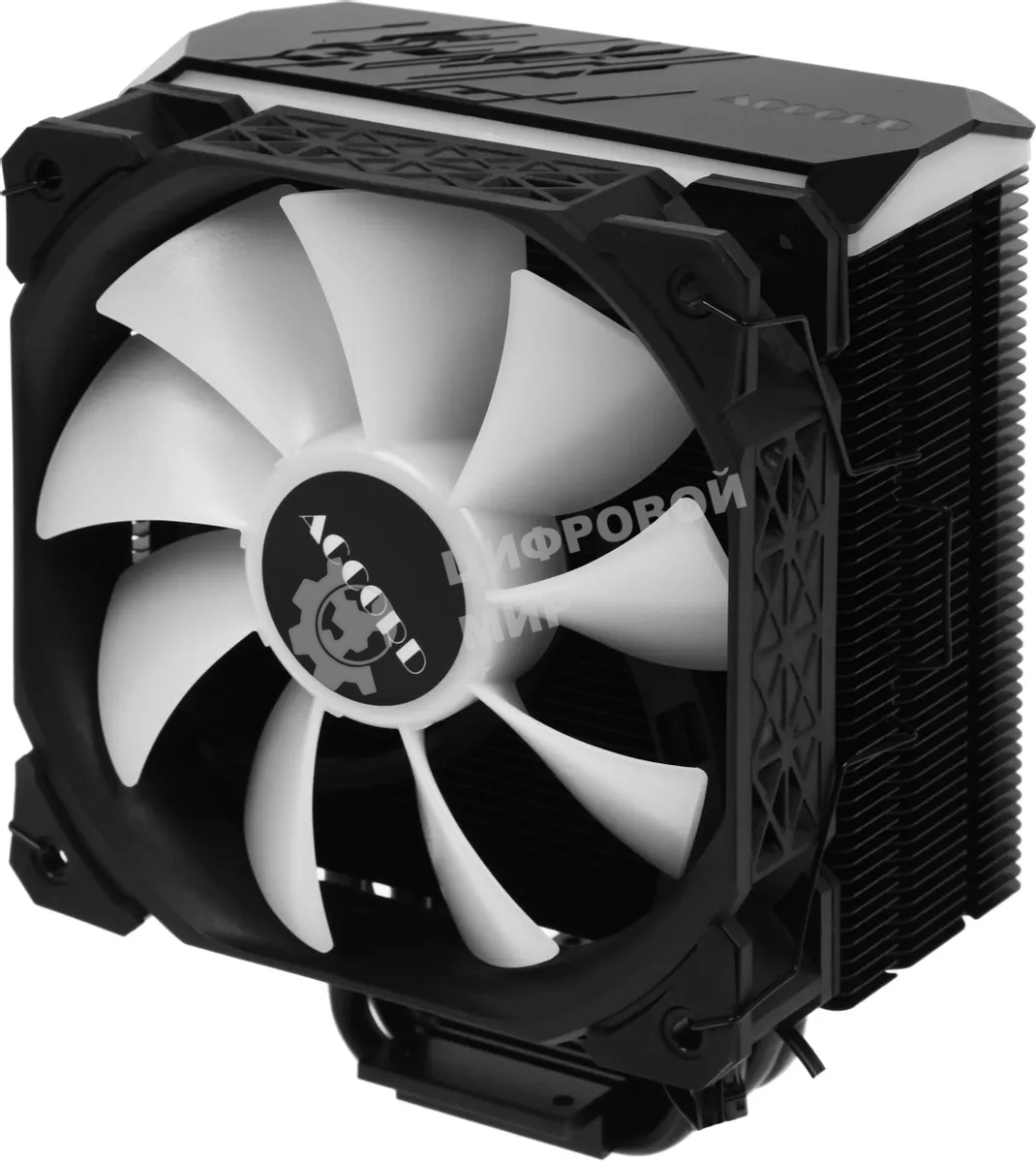 Устройство охлаждения(кулер) Accord ACC-4PS12 ARGb Soc-AM5/AM4/1200/1700/1851 черный 4-pin 37dB Al+Cu 180W 610gr brown box