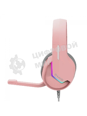 Гарнитура Marvo H8618 Tactic 40 розовый, проводная, USB, микрофон с шумоподавлением, RGB-подсветка