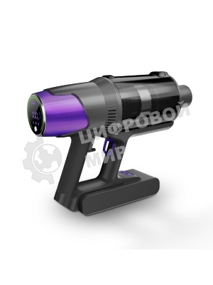 Пылесос вертикальный Centek CT-2572 фиолетовый/черный, питание от аккумулятора, 230 Вт, уборка сухая, пылесборник 1.2 л, работа от АКБ max 90 мин