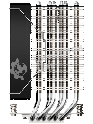 Кулер ID-COOLING SE-610-XT BASIC черный 120мм алюминий/медь 2000rpm 29.85db 4-pin 250W 151мм