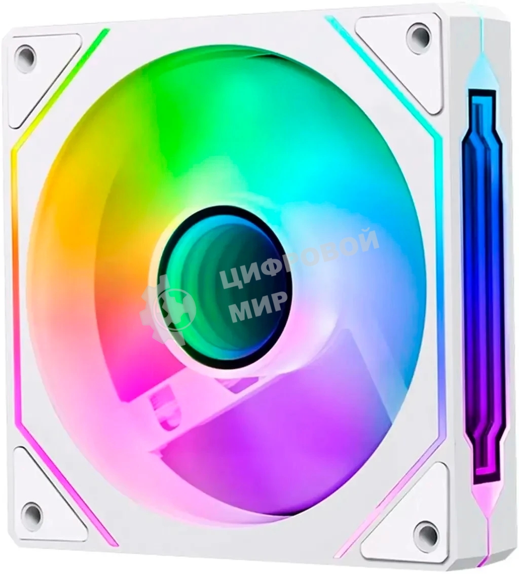 Вентилятор для корпуса Bloody CF-12 LCD ARGb 120х120x25 белый 4-pin 32дБ (упак.:1шт) (CF-12-ARGb120-WH) Ret