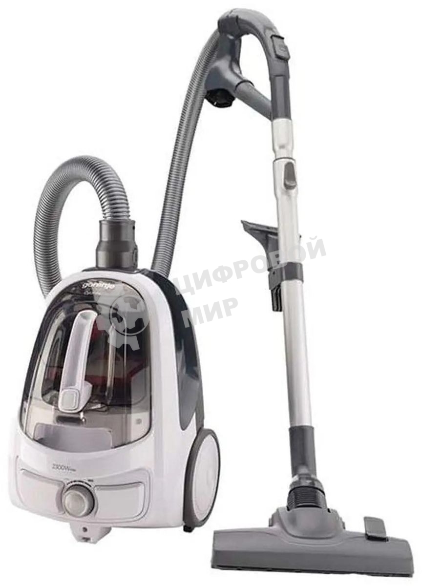 Пылесос Gorenje VC2301SPWCY белый, 400/2300 Вт, уборка сухая, пылесборник контейнер 1.7 л