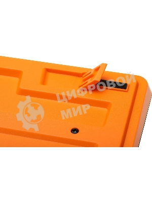 Клавиатура проводная A4Tech Fstyler FKS10, USB, черный/оранжевый