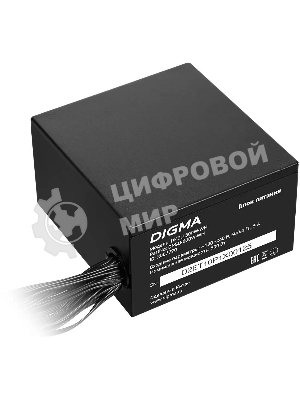Блок питания Digma DPSU-500W-WH RTL, 500Вт, 80 PLUS белый, 120мм, черный