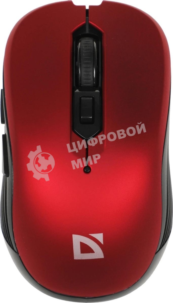 Мышь беспроводная Defender Gassa MM-105 красный, 1600 dpi, радиоканал, USB, кнопки - 6