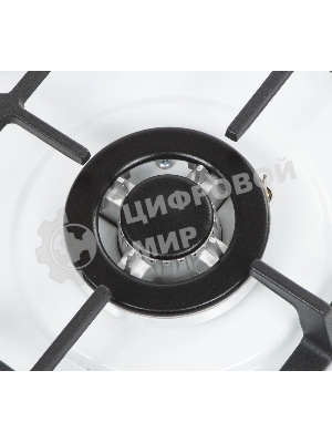 Газовая варочная панель Maunfeld EGHE.43.33CW/G, 3 конфорки, эмалированная сталь, белый