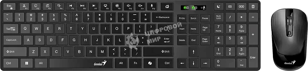 Комплект клавиатура+мышь Genius SlimStar 8250 беспроводной, USB, 1200 DPI, чёрный