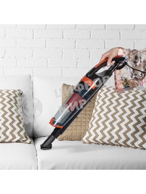 Пылесос вертикальный Endever SkyClean VC-294 черный/оранжевый, питание от сети, 120 Вт, уборка сухая, пылесборник 1.5 л