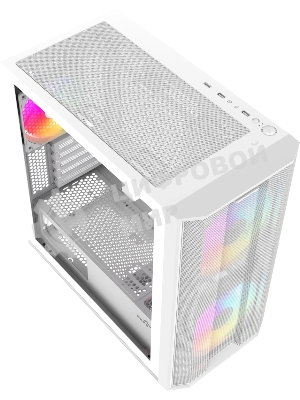 Корпус SAMA S30, Mini-Tower, белый, 2 x 140 мм, 1 x 120 мм