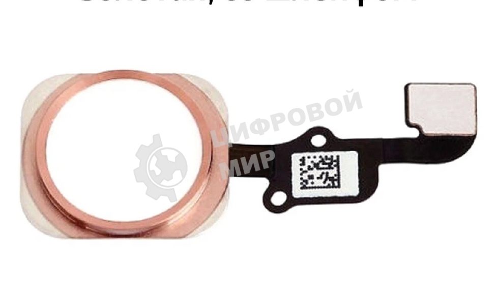 Кнопка HOME в сборе с механизмом и шлейфом для iPhone 6/6 Plus, золотая