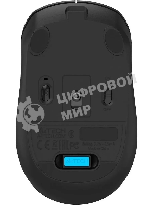 Мышь беспроводная A4Tech Fstyler FG16CS Air2 черный, 2000 dpi, радиоканал, USB, кнопки - 4