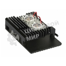 Корпус Qumo Aluminum case with double Transparent fans, Raspberry Pi 4, black(RS012)