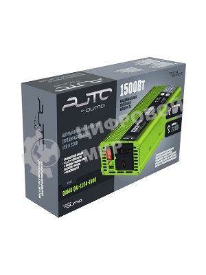 Автомобильный инвертор (преобразователь) 12В в 220В, Модель QUMO QAI-1154-1500 (AVCN-Q1500)