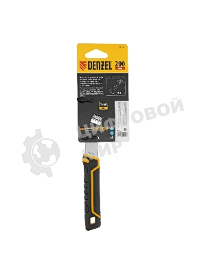 Ключ разводной Denzel 200 мм (раскрытие до 33 мм), CrV, с быстрым сбросом, кованый, TPR рукоятка