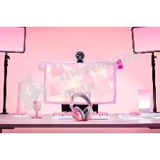 Гарнитура Razer Kraken Kitty V3 Pro Quartz розовый, беспроводная, bluetooth, до 70 ч, подсветка