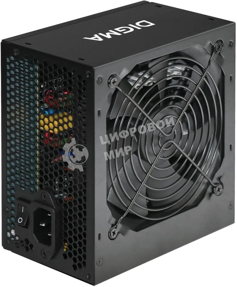 Блок питания Digma DPSU-500W-WH RTL, 500Вт, 80 PLUS белый, 120мм, черный