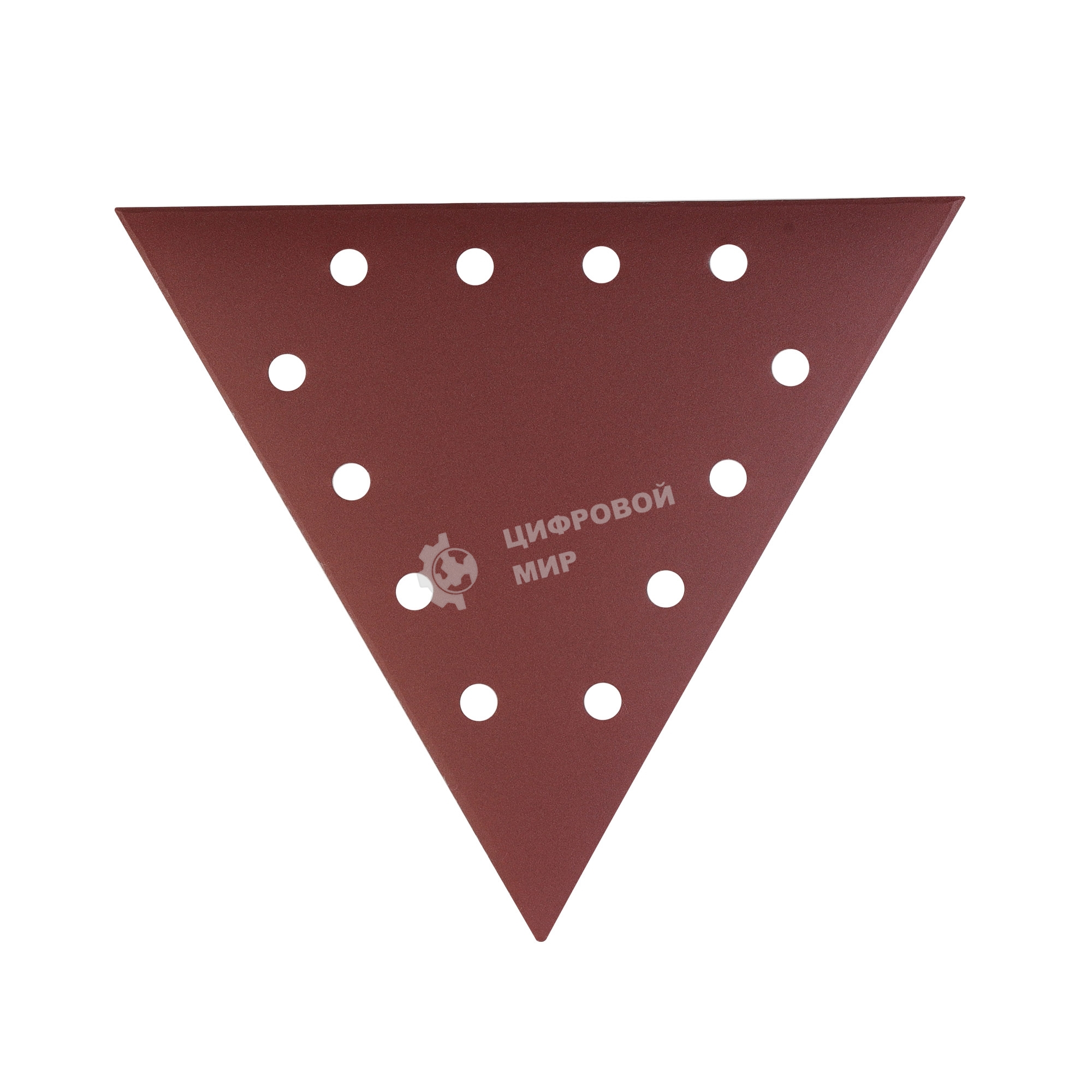 Треугольник шлифовальный PATRIOT на липучке, 285мм, 12 отверстий, Р320, 10 шт