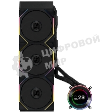 Система жидкостного охлаждения Lian-Li HydroShift II LCD-C 360TL ARGB Soc-AM5/AM4/1700/1851 черный 4-pin 33dB Al+Cu LCD Ret (G89.GHS2LCD36TB.R0)