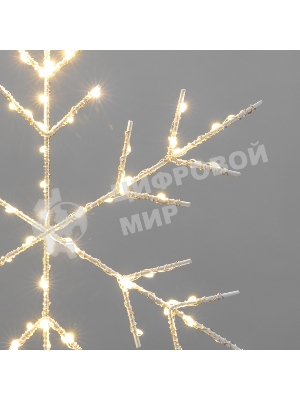 Светодиодная подвесная фигура Neon-night Снежинка на металлическом каркасе, цвет теплый белый