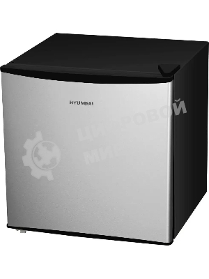 Холодильник Hyundai CO0502 серебристый/черный однокамерный 43л капельная система