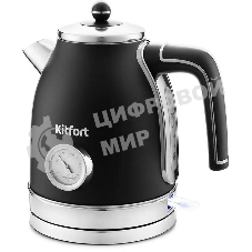 Чайник электрический Kitfort КТ-6102-1 черный с серебром