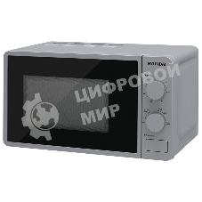 Микроволновая печь Hyundai HYM-M2001 серебристый/черный, 20 л, 700 Вт, переключатели - поворотный механизм