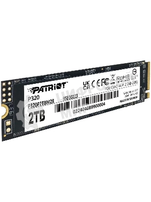 Накопитель SSD Patriot P320 2ТБ, M.2 2280, NVMe, R/W 3000MB/2200Mb/s