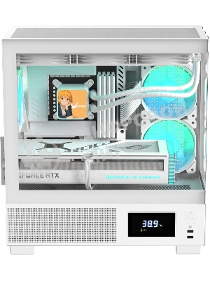 Компьютерный корпус AeroCool/Formula V Line Crystal E1M White, MATX, USB3.0*2, Switch Display Panel