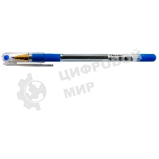 Ручка шариковая Silwerhof Daily Golden прозрачный, d=0.5мм, синие чернила, сменный стержень, линия 0.3мм, резиновая манжета