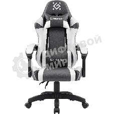 Кресло Defender Fortune серый, экокожа, 120 кг