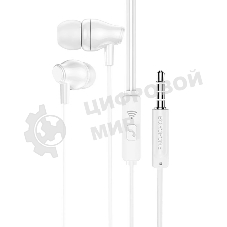Проводные наушники Borofone BM61 белый, вкладыши, проводной