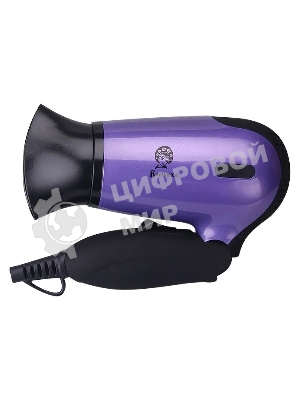 Фен Василиса ФН2-1400 фиолетовый/черный, 1400 Вт, компактный