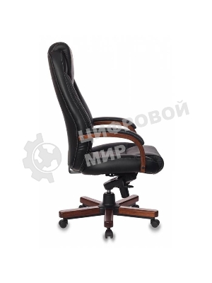 Кресло Бюрократ T-9923WALNUT/BLACK черный, кожа