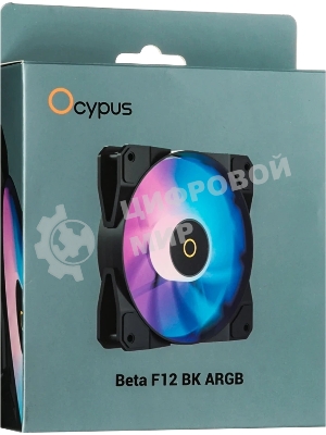 Реверсный вентилятор Fan Ocypus Beta F12 BK ARGB PWM черный