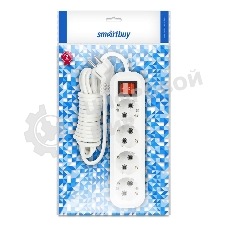 Удлинитель Smartbuy (SBE-16-4-02-ZS) 4 гнз х 2,0 м (16А/3.5 кВт, ПВС 3х1.0)