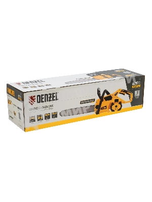 Пила цепная аккумуляторная бесщет. Denzel RCS 400-62, 400 мм, Li-ion, 62В