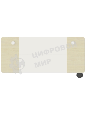 Стол компьютерный Cactus CS-EDL-WWD столешница МДФ дуб молочный каркас белый