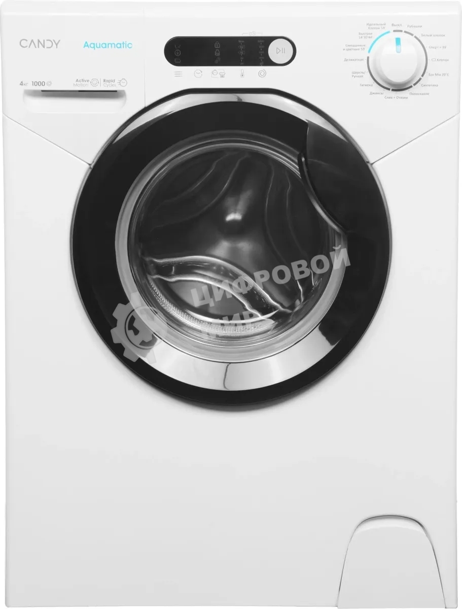 Стиральная машина CANDY AQUE 1043DR-07 белый, загрузка фронтальная 4 кг, 1000 об/мин, класс: А