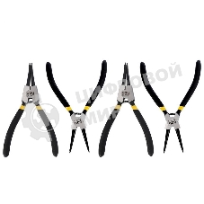 Набор из 4-х съемников стопорных колец Deli DL20521-4175мм, сталь HRC50-54, прорезиненная рукоять, блистер