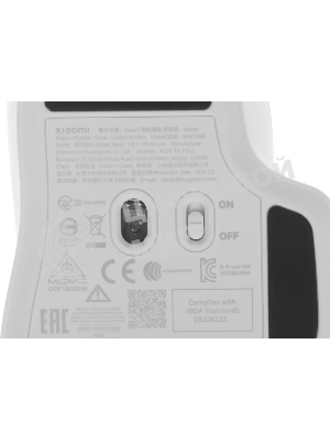 Мышь беспроводная Xiaomi Wireless Mouse Comfort Edition белый, 1200 dpi, радиоканал, USB, кнопки - 3