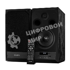 Акустическая система 2.0 SVEN MC-20, черный, мощность 2x45Вт (RMS), FM-тюнер, USB/microSD, дисплей, пульт ДУ, Bluetooth, Optical SVEN MC-20, черный, акустическая система 2.0, мощность 2x45Вт (RMS), FM-тюнер, USB/microSD, дисплей, пульт ДУ, Bluetooth, Optical